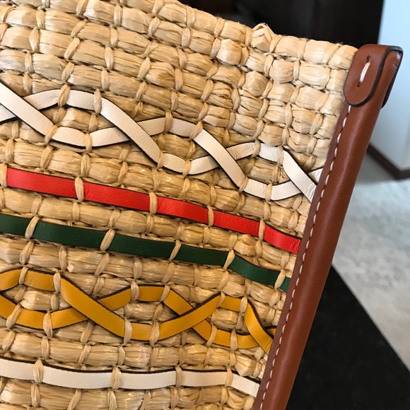 New Tory Burch Perry Straw Oversized Tote Bag - Picture 11 of 16